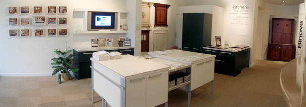 Interior of V6B Kitchen and Bath design showroom in Vancouver